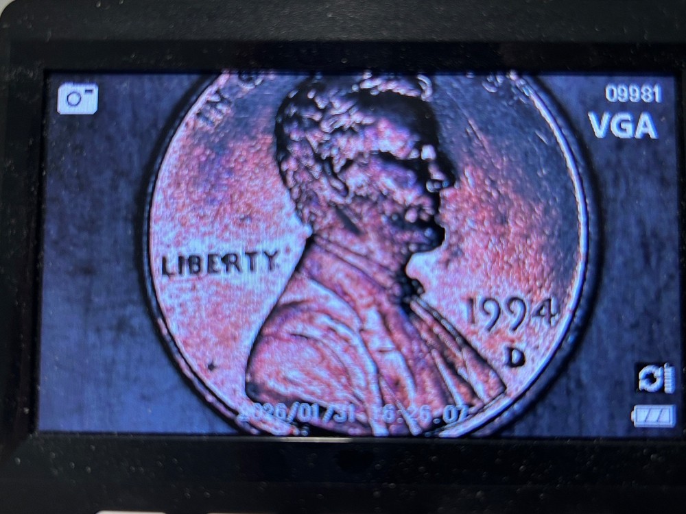 1994d d over d penny repunched 2.5g