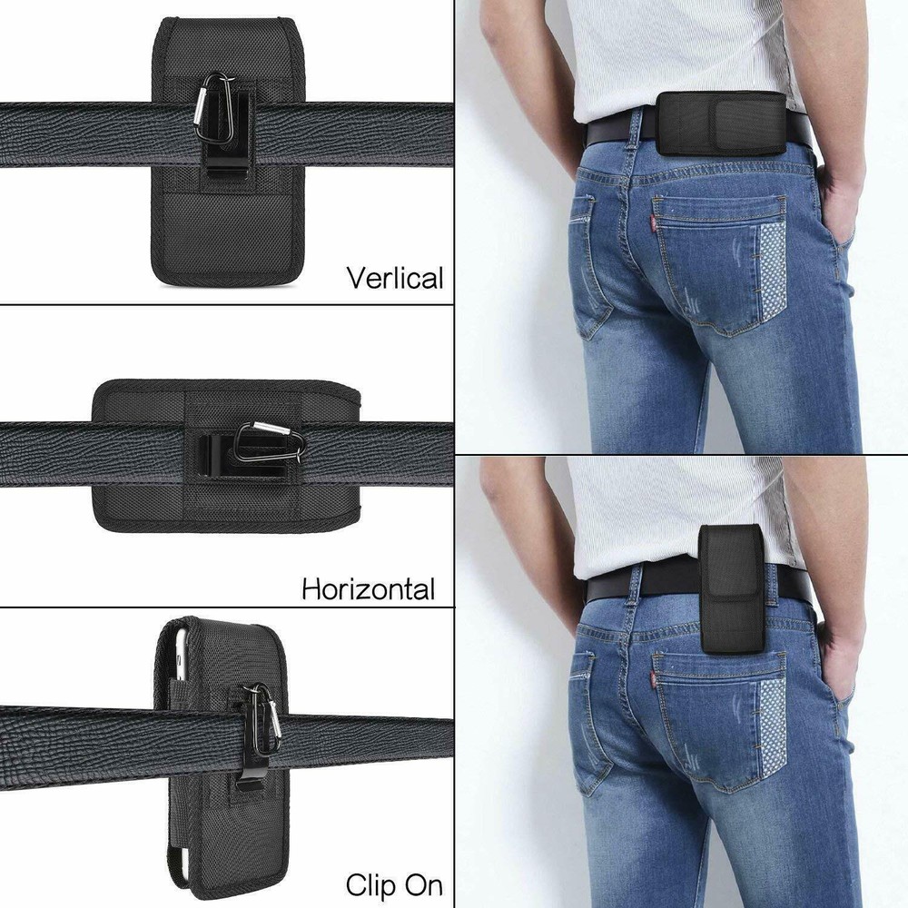 Cell Phone Pouch Case Holster with Belt Clip Loop Rugged Case For iPhone Samsung