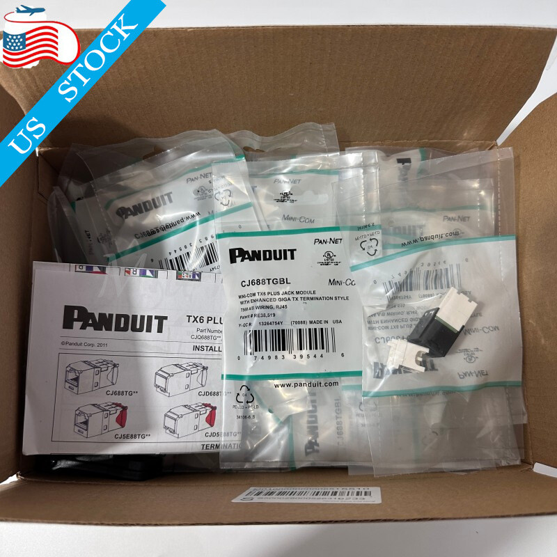 Panduit Giga TX Cat6 Network jack CJ688TGRD CJ688TGBU CJ688TGYL CJ688TGBL Qty 50