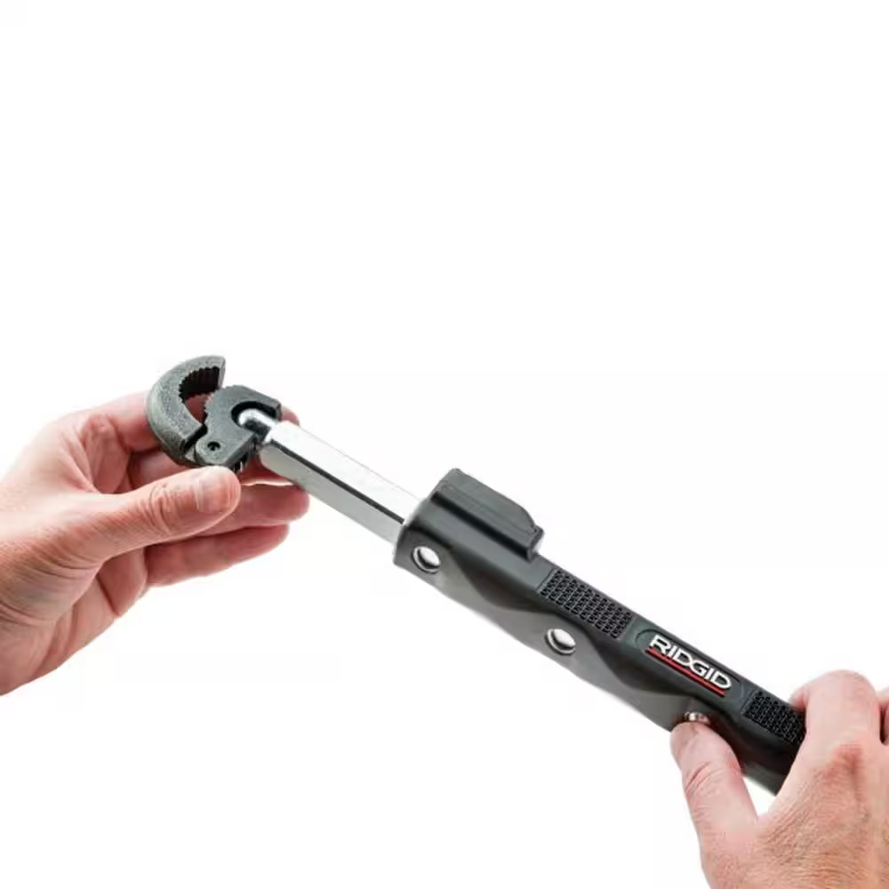 Ridgid 1/2 in to 1-1/4 in 10 in. to 17 in. Telescoping LED Lit Basin Pipe Wrench