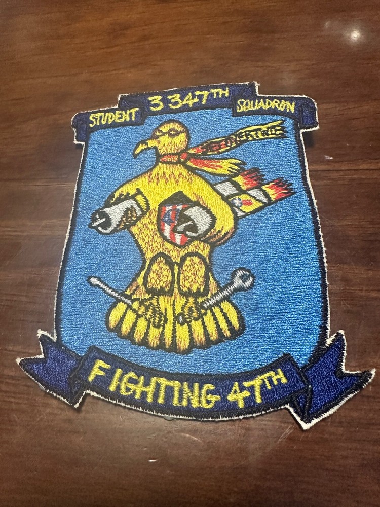 Vintage USAF 3347th Student Squadron Patch - Fighting 47th