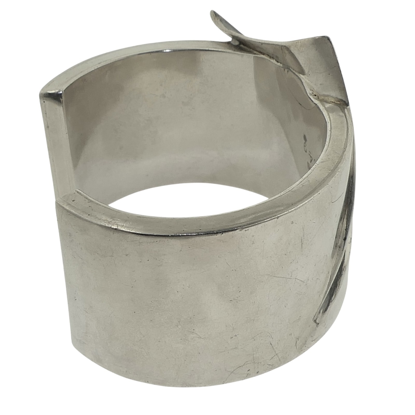 Antonio Pineda Sterling Silver & Pearl Taxco Mexican Cuff Bracelet 111Gr