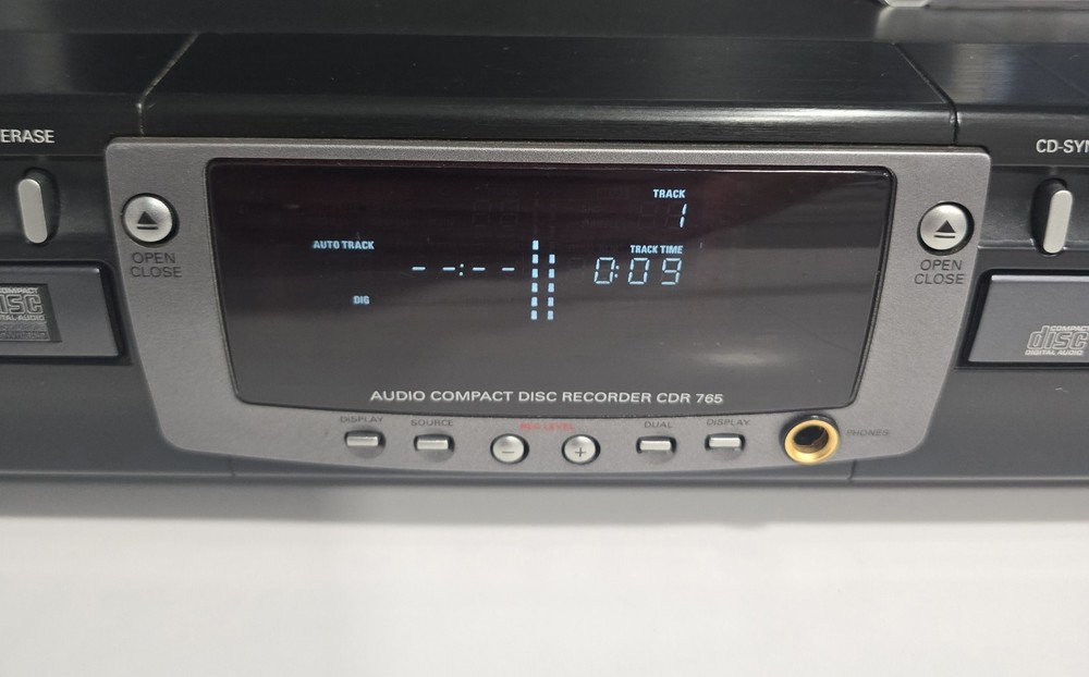 Philips CDR 765 Audio Compact Disc Recorder Tested WORKING / No Remote