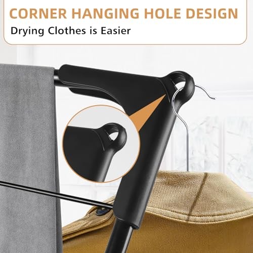 Foldable Clothes Drying Rack | Portable Collapsible Laundry Drying Rack | Black