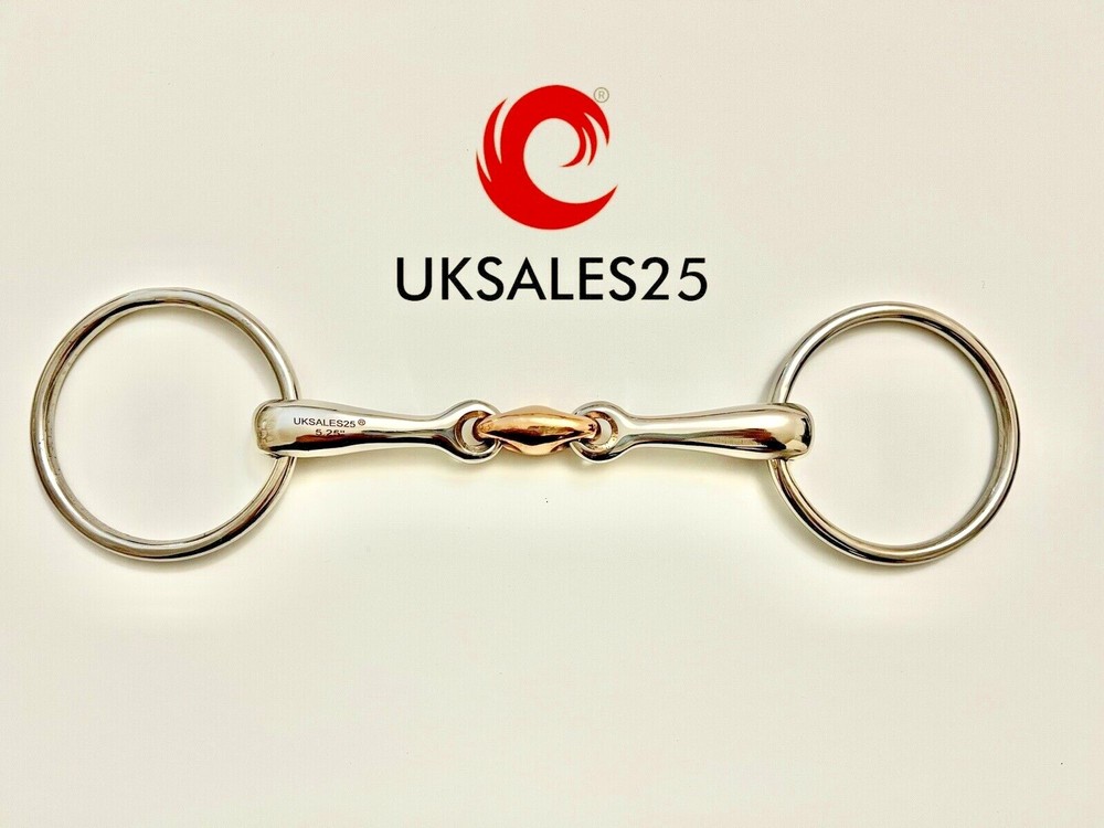 Loose Ring Stainless Steel Snaffle Bit with Copper lozenge *SAME DAY DISPATCH*