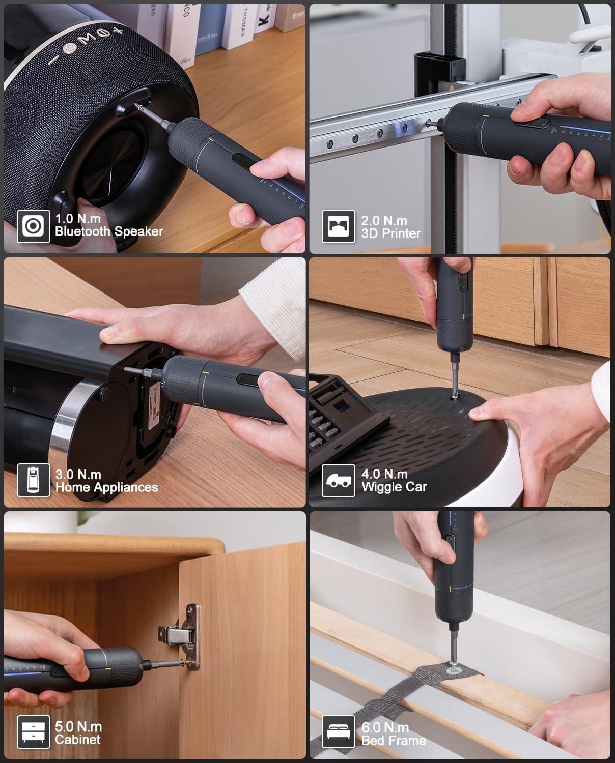 Fanttik S2 Pro Electric Screwdriver, Cordless Screwdriver Set, 7 Torque Settings