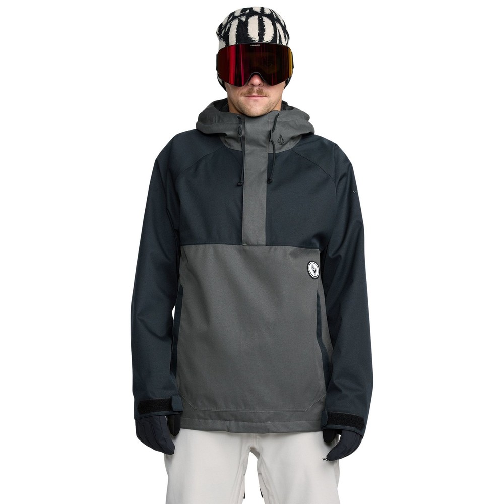 Volcom Hossegor 20K Pullover Men's Winter Jacket, Black, Medium