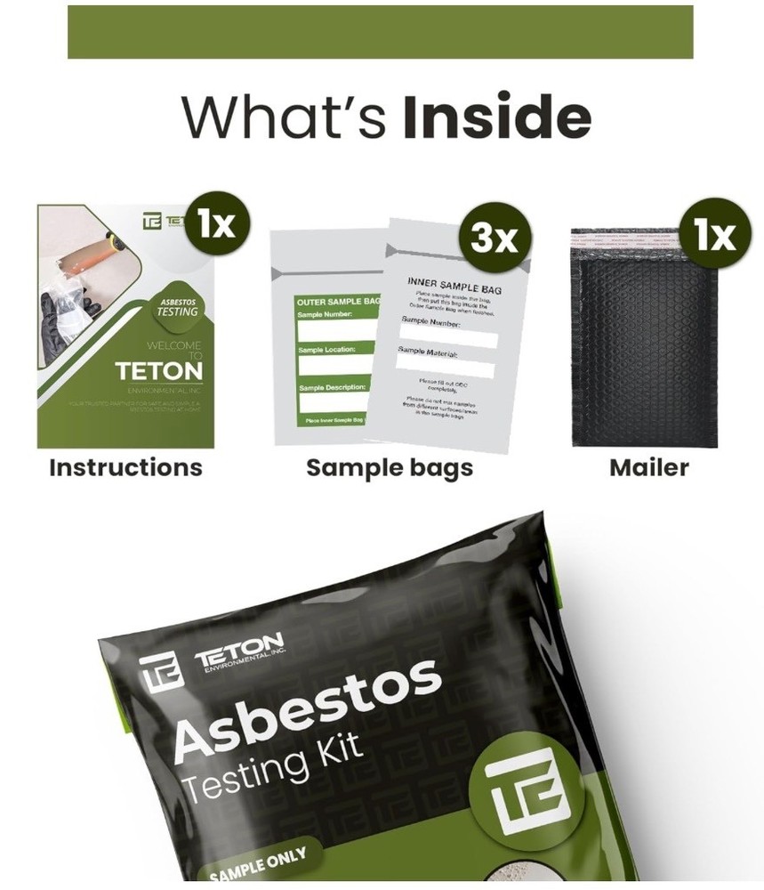 Asbestos Test Kit - Includes EPA Approved Lab Analysis - Compare at $74.95