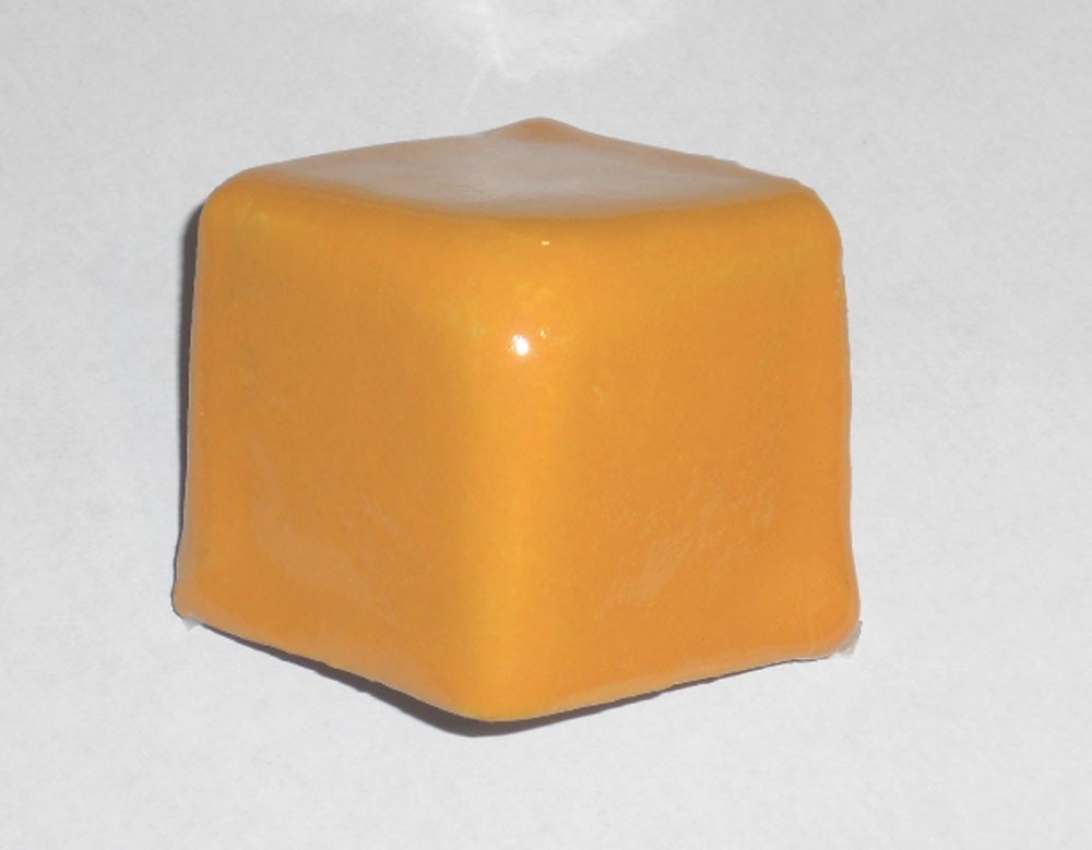 #S007) V-CAP 2x2x2" CORNER HANDMADE WASHED YELLOW