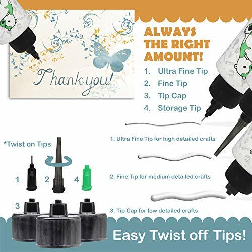 Flexible Strong Hold Craft Glue w/ Multiple Size Tips (2oz)