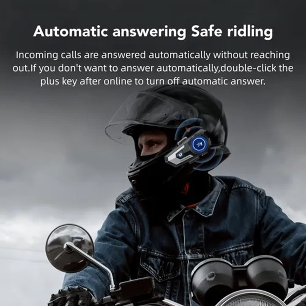 Motorcycle Headset Bluetooth Intercom 2 In 1 Double Microphone X7 Silver