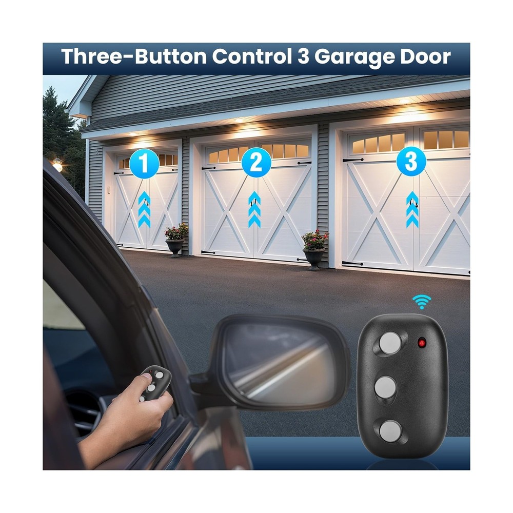 2pcs MCT-3 for Linear Garage Door Remote,318 Mhz Megacode - Rolling Code Tech...