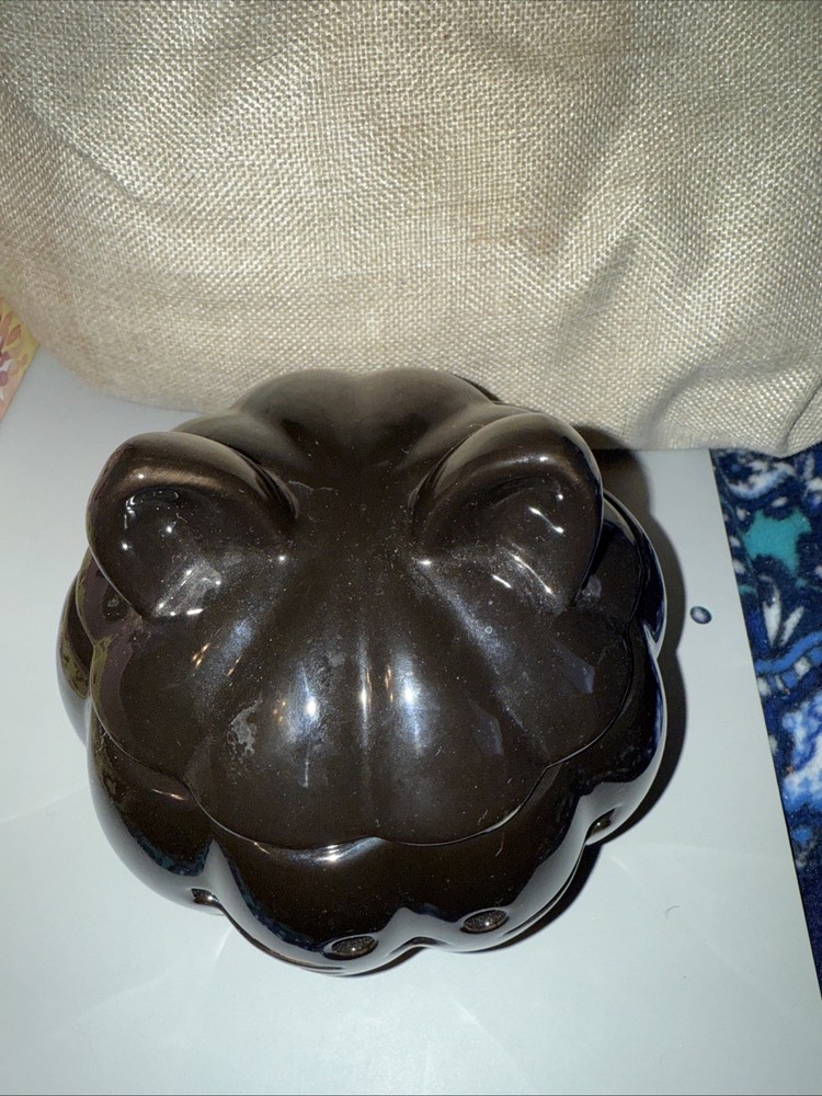 Black Cat Cat-O-Lantern Ceramic w lid