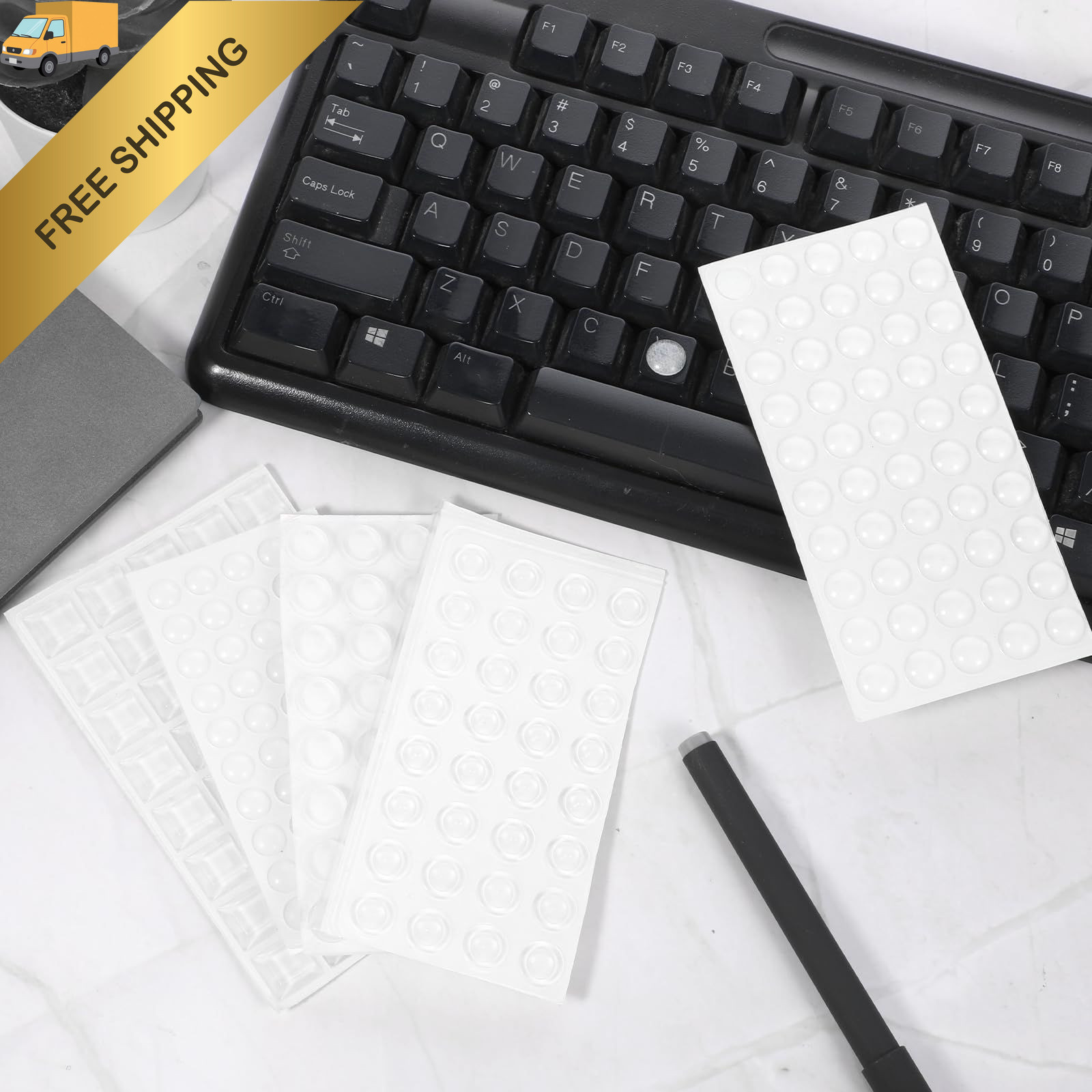 BOHUIZ 204Pcs Bump Dots for Visually Impaired, Adhesive Dot Silicone Braille...