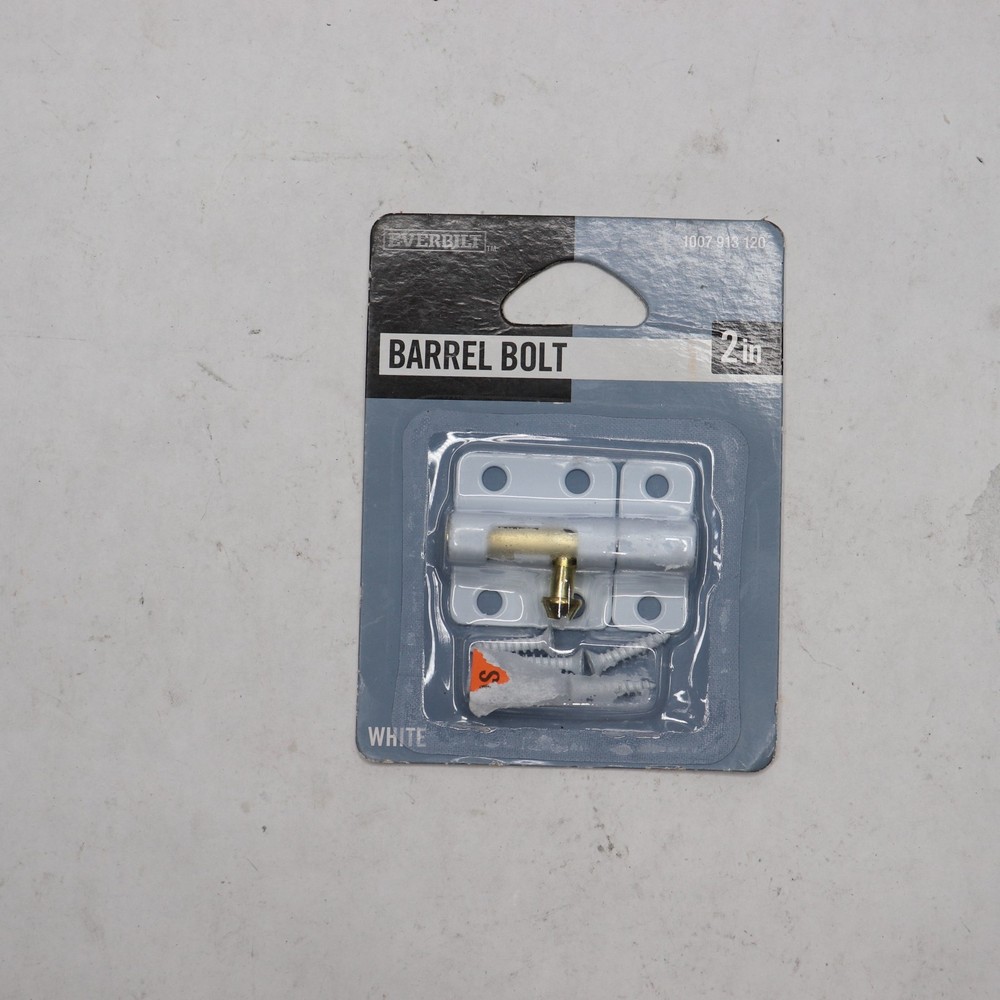 Everbilt 2 in. White Window Bolt