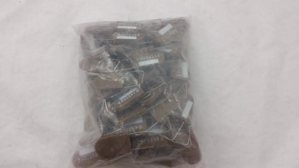 100 BROWN TAMPER EVIDENT TAPLOCK DROP CABLE SECURITY TAG