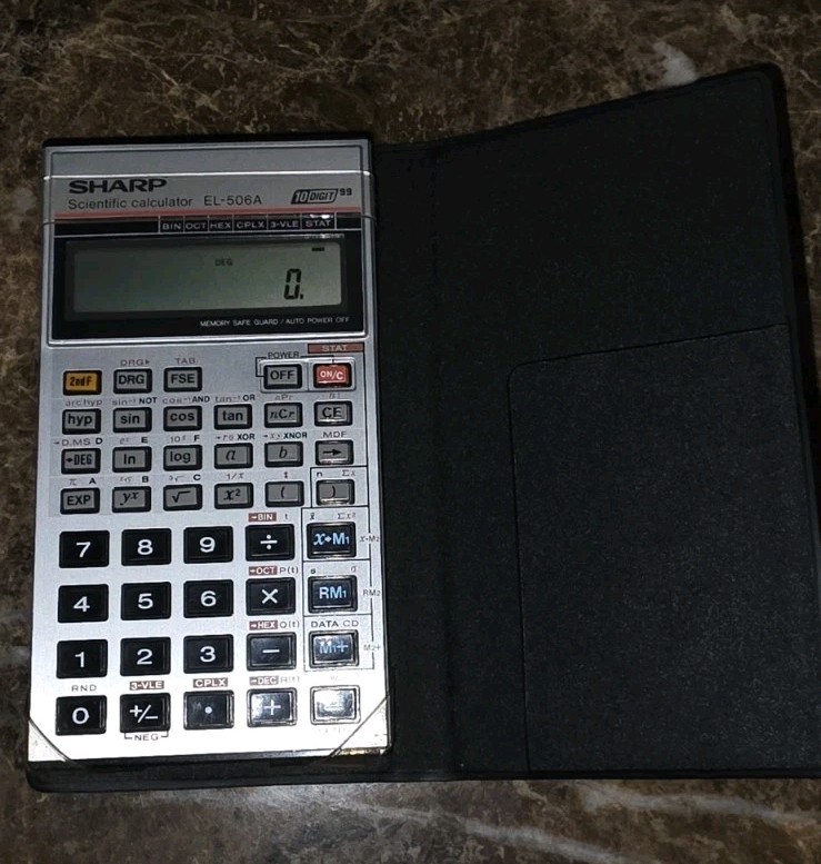 SHARP EL-506A Scientific Calculator Tested Working