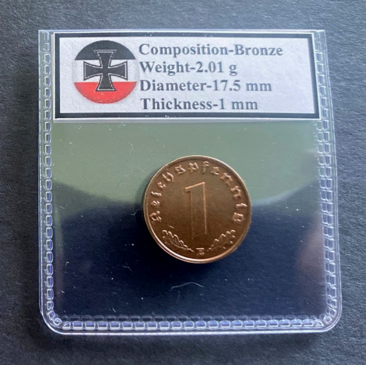 Germany WWII Era Third Reich Nazi Genuine 1 Reichspfennig Coin 1936-1940 Bronze