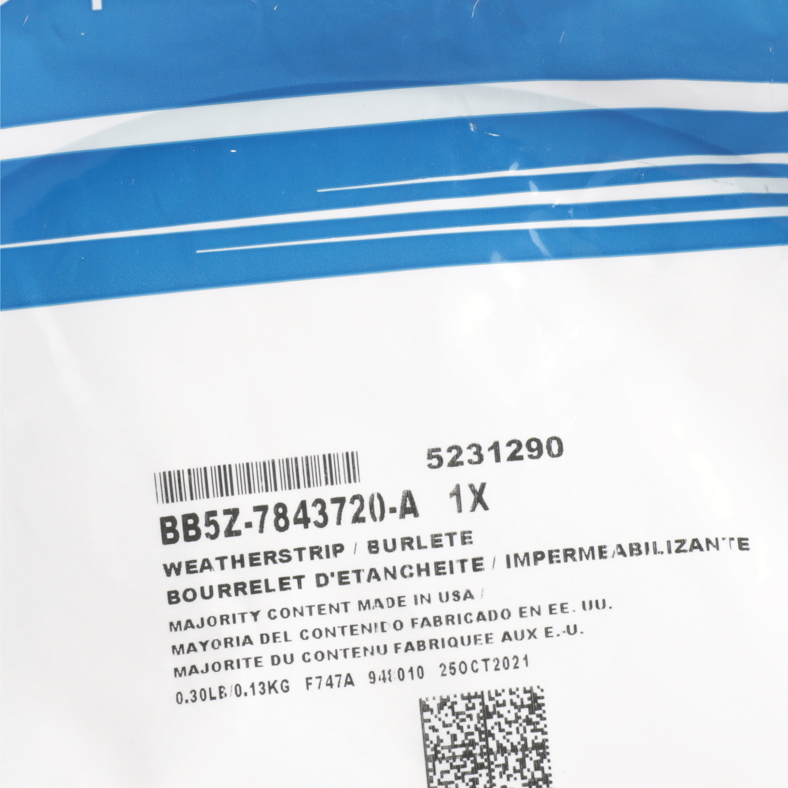 NEW OEM Ford 2011-2015 Explorer Lift Gate Spoiler Weatherstrip BB5Z-7843720-A