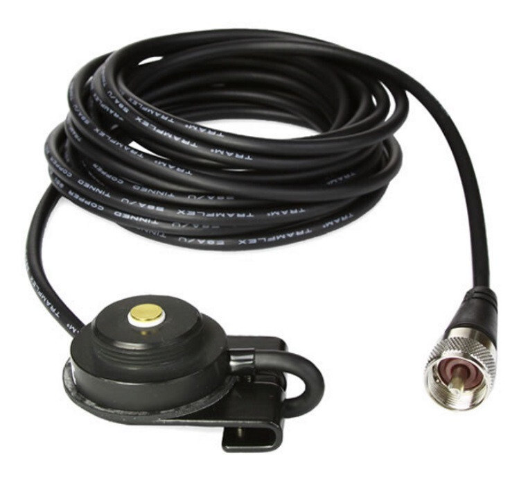 Black NMO Trunk Lip Lid Antenna Mount 17' RG-58 Coax PL-259 1246-B