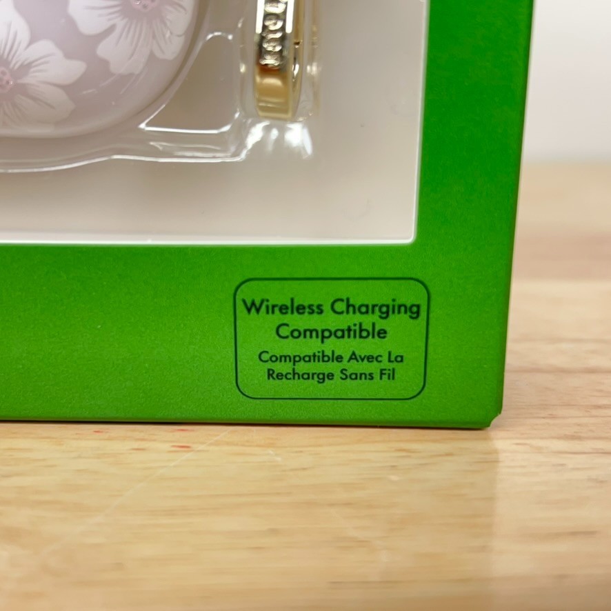 NEW Kate Spade Protective AirPods 3rd Gen Case Hollyhock Cream Wireless Charge