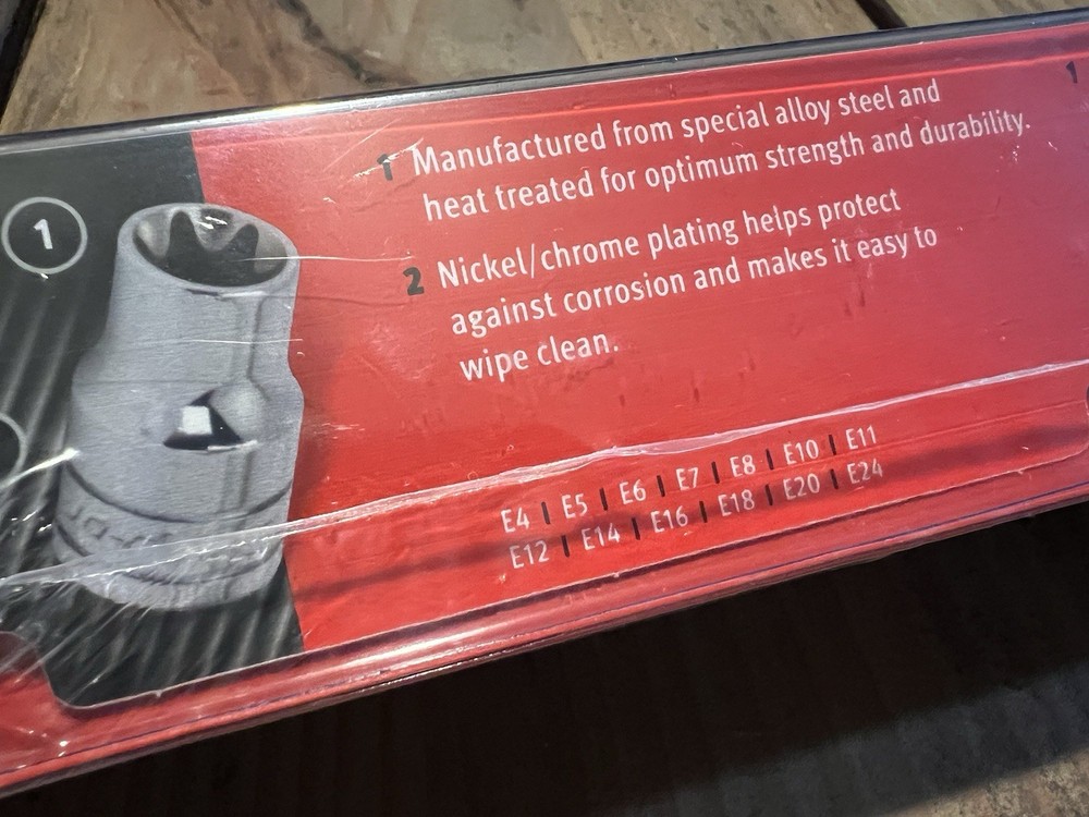 Snap On 213afley 13 pc combination drive shallow Torx socket set e4-e24 sealed