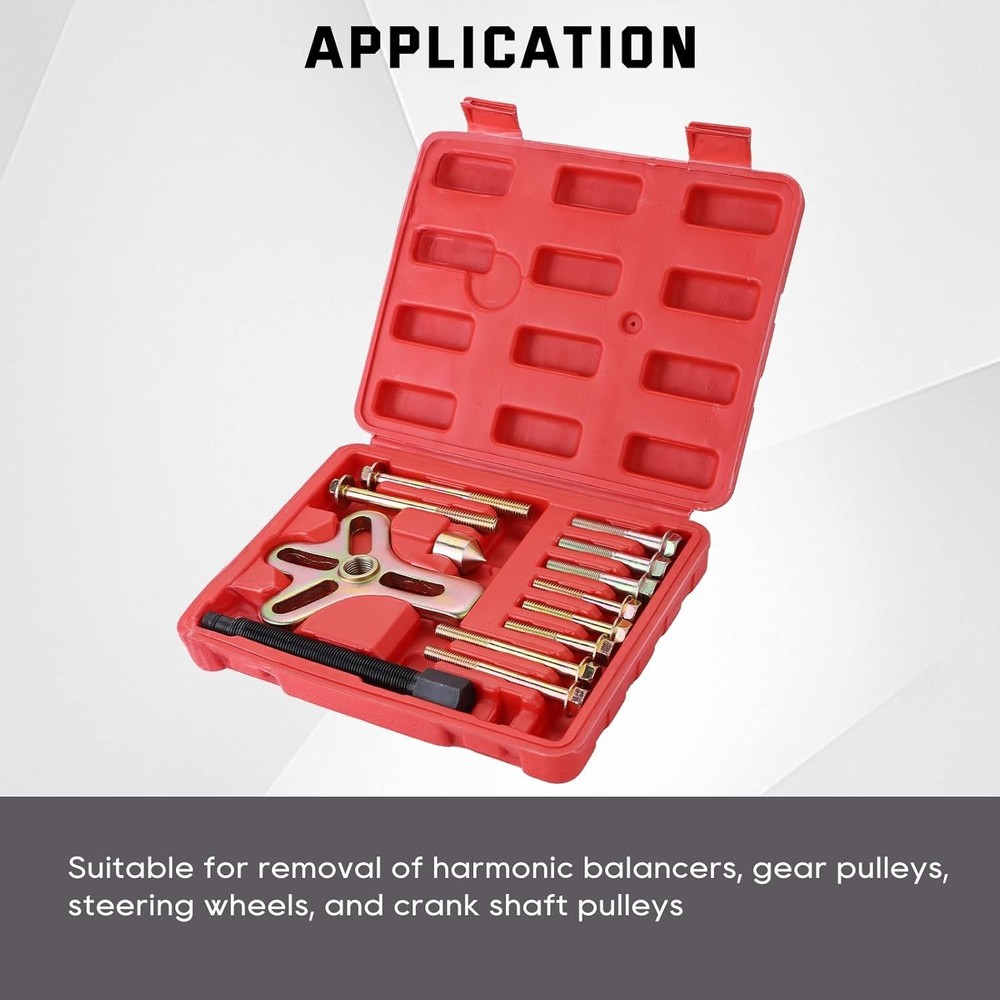 13-Piece Harmonic Balancer Puller Kit - Precision Tools for Damage-Free Repair