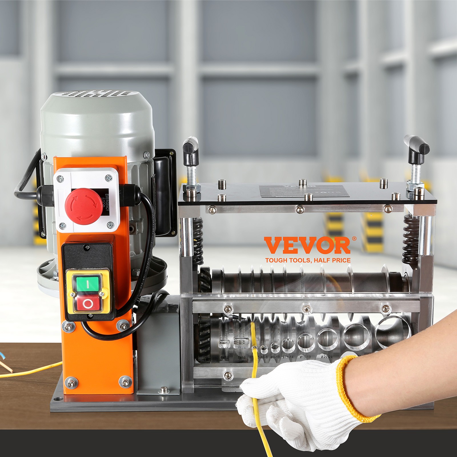 VEVOR Electric Wire Stripping Machine Copper Cable Stripper 0.06''-1.57'' Visual