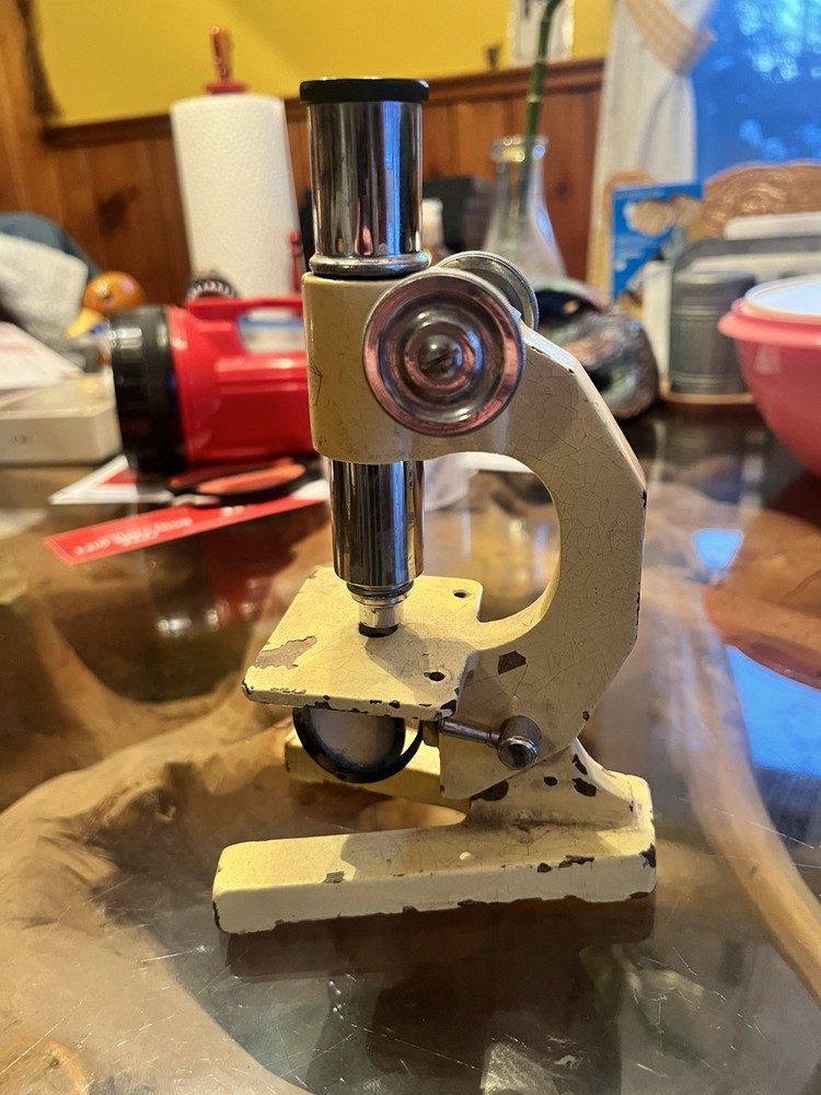 vintage jena microscope