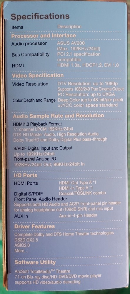 ASUS HDAV 1.3 Slim