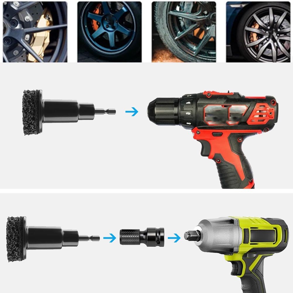 Wheel Hub Cleaning Tool Kit Wheel Stud Cleaner Brake Hub Resurfacing Tool #V