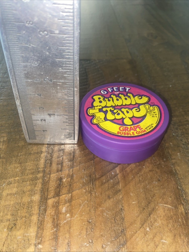 VTG Bubba Bubble Tape Grape Bubble Gum Container Only No Candy