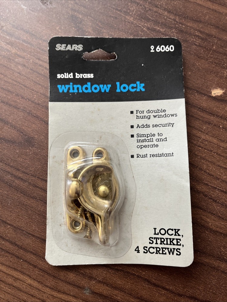 Sears vintage 6060 Solid Brass Window Lock New