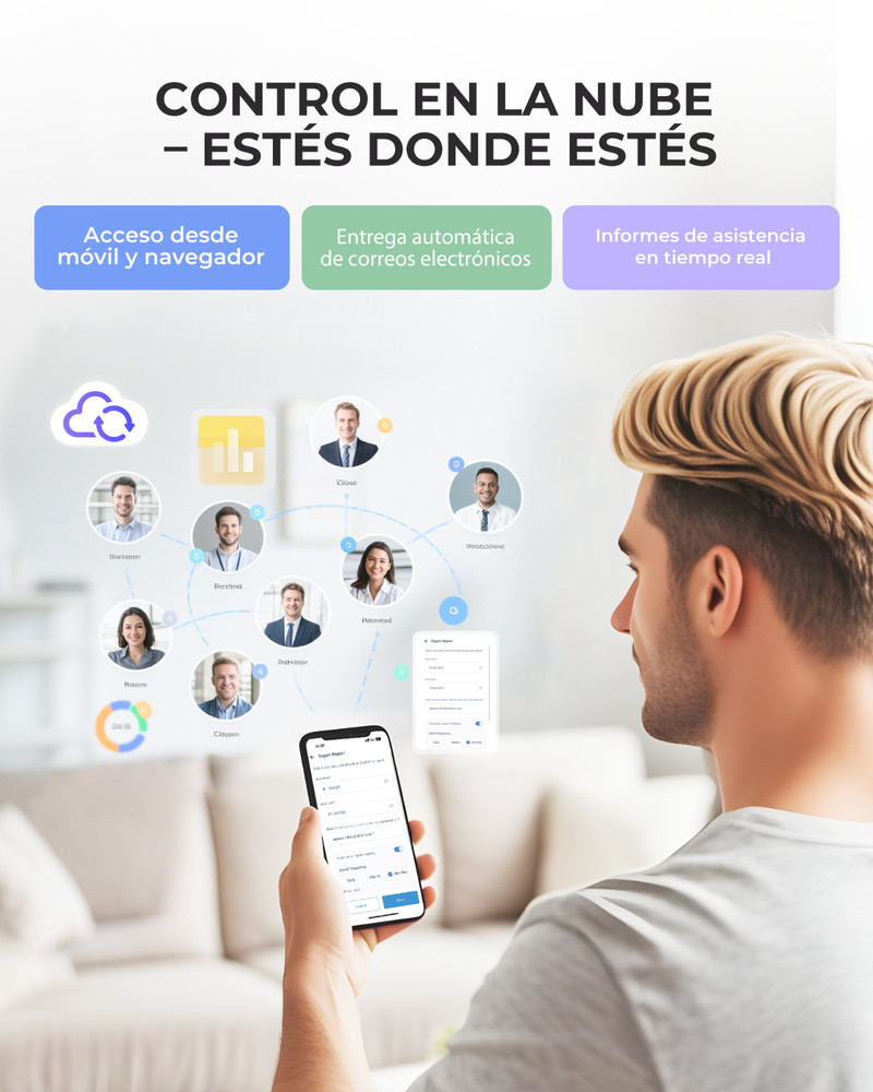 NGTeco TC4 Time Clock Cloud-Based 2.4G WiFi Customization Rule Clock in Machine