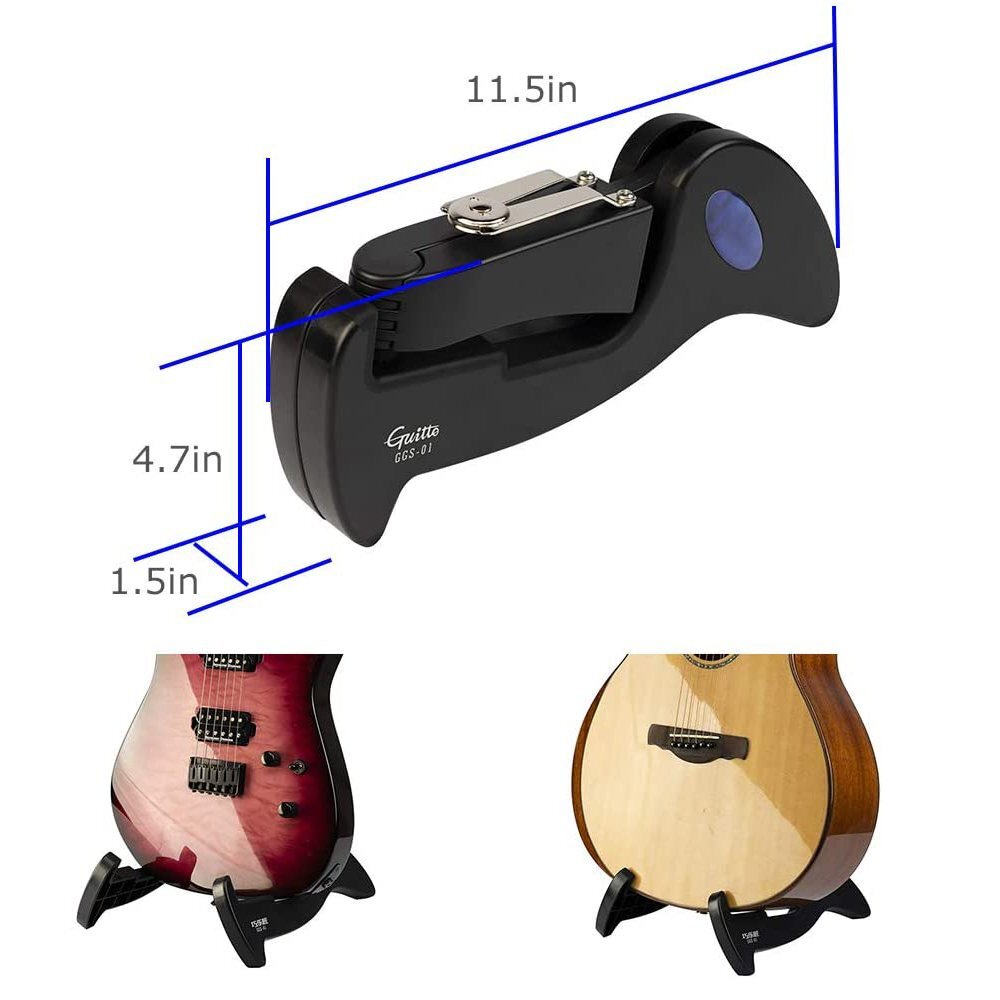 Guitar Bass Stand Holder Tripod Folding A-Frame Anti-Slip Acoustic Electric