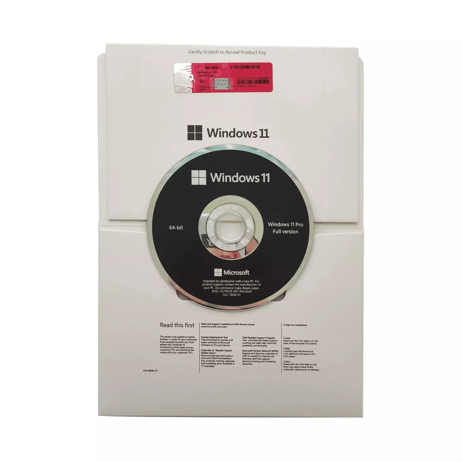 Microsoft Windows Win 11 Pro 64 bit DVD