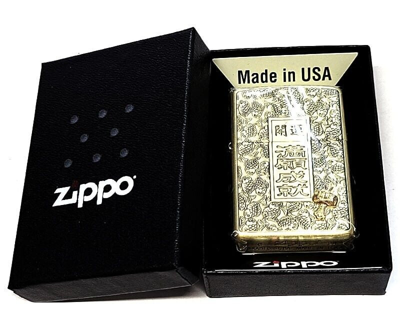 Zippo Magic Mallet Good Luck Brass Satin One Sided Processing Lighter Regular