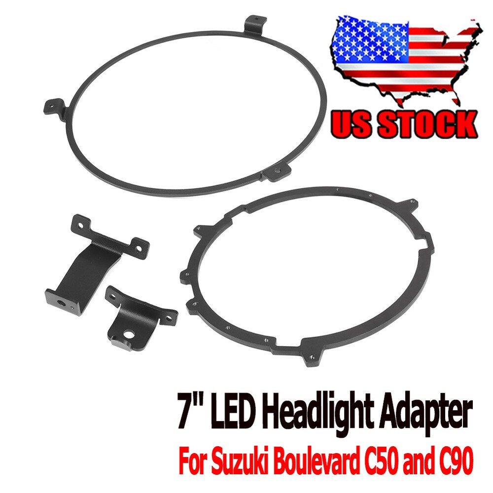 For Suzuki Boulevard C50 LED Headlight Mounting Ring Adapter Kit Boulevard C90