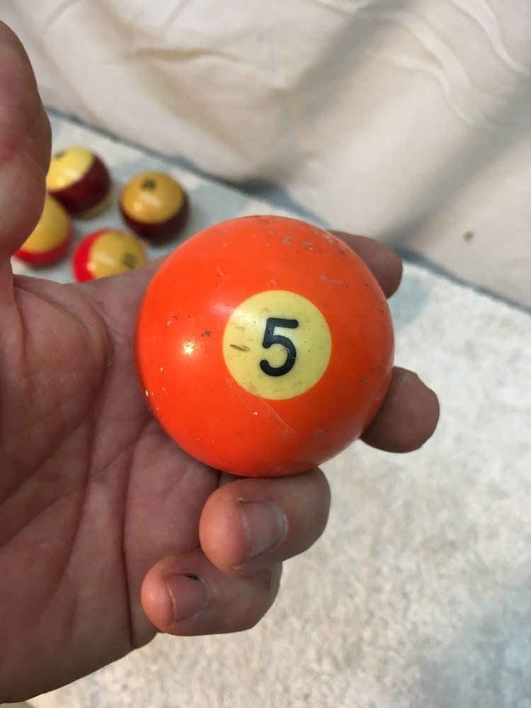 VINTAGE 2 1/4"  POOL BILLIARD  BALL #5 SOLID