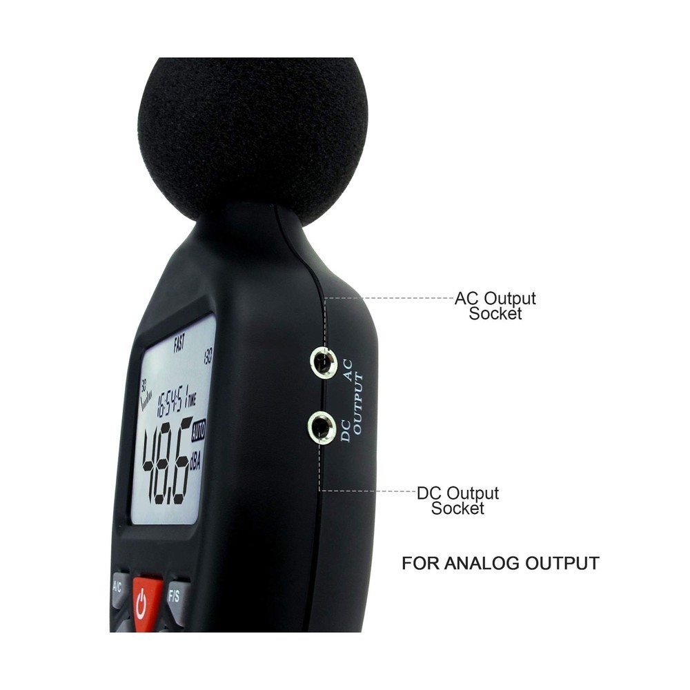 Decibel Meter Digital Sound Level Meter with Data Record Function 30-130dB Ra...