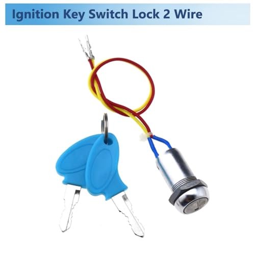 Ignition Key Switch Lock 2 Wire with 2 Keys, Elderly Electric Scooter Key
