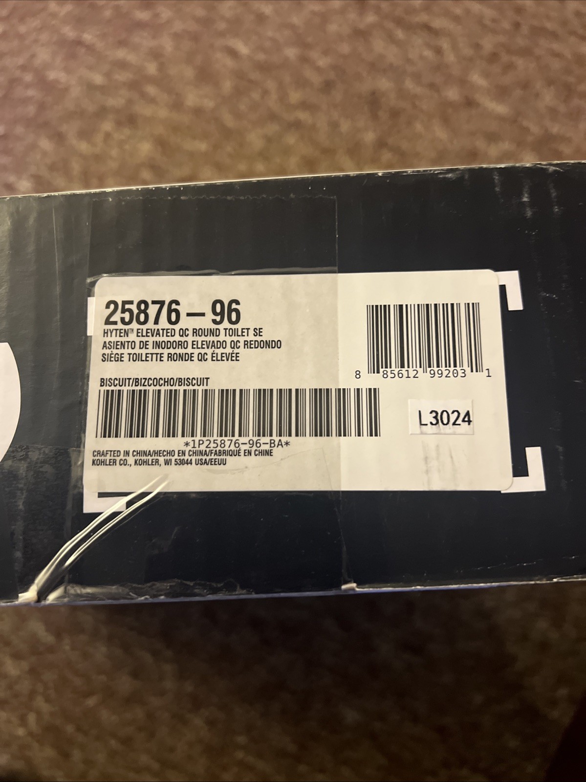 NEW KOHLER Hyten Elevated Quiet-Close Elongated Toilet Seat White 25875-0 Open