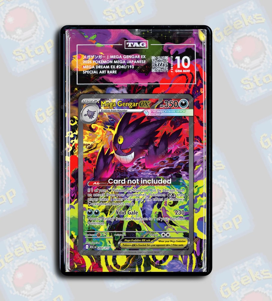 Mega Gengar ex SAR PSA TAG Beckett | Extended Art Display Case for Graded Pokemo