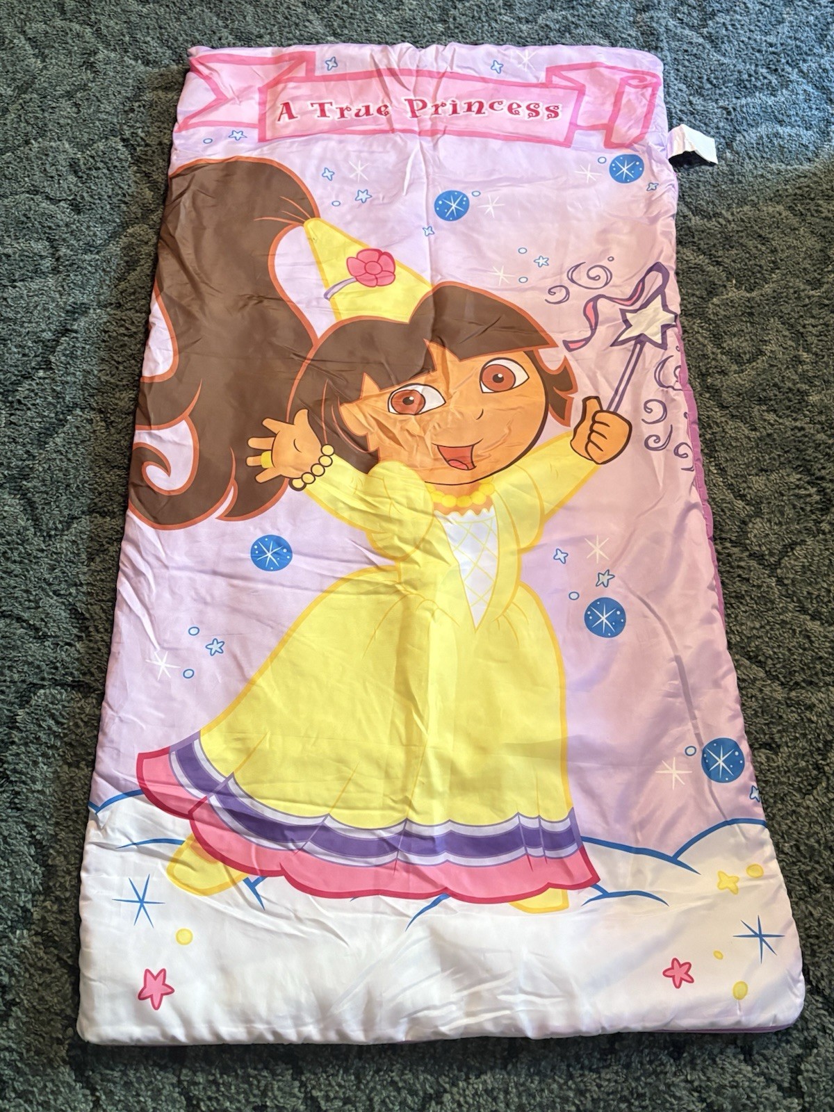 Dora The Explorer VTG Sleeping Bag True Princess Bright Colors 30 By 57 E