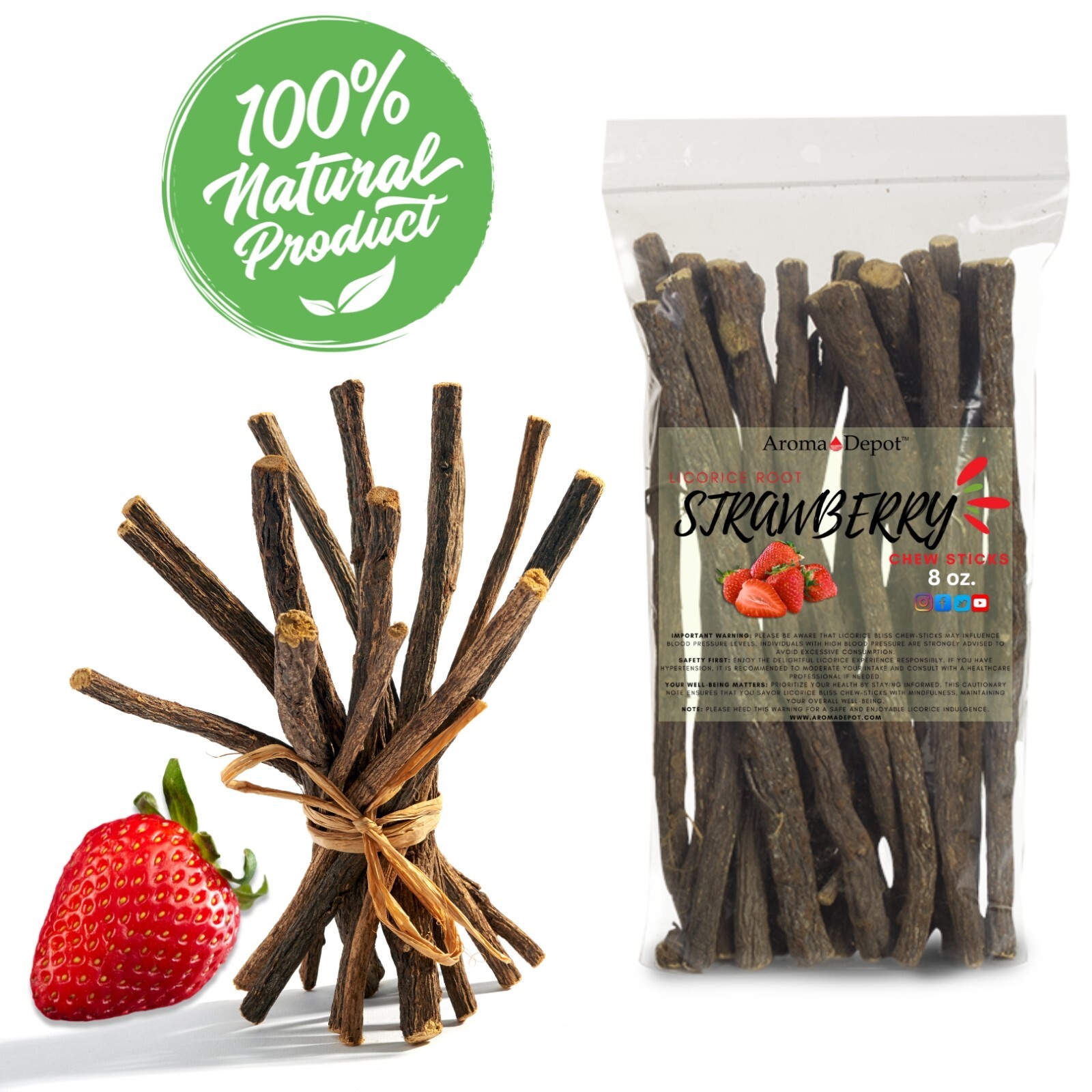 Licorice Root Chew Sticks Bulk 100% Pure Natural Flavored Glycyrrhiza Glabra
