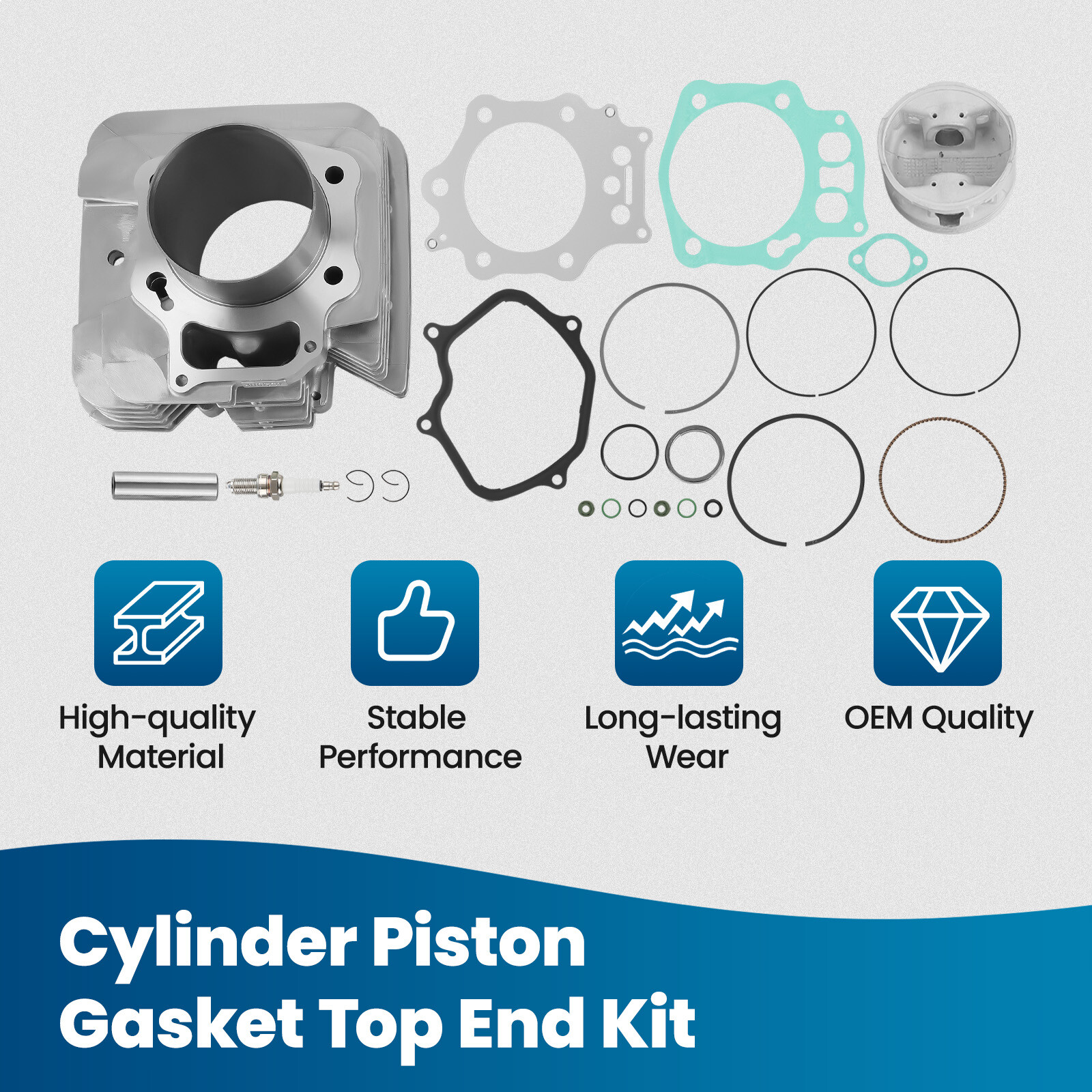 Cylinder Piston Top End Kit Gasket For Honda Foreman 450 TRX400 4X4 ES/S 1998-04