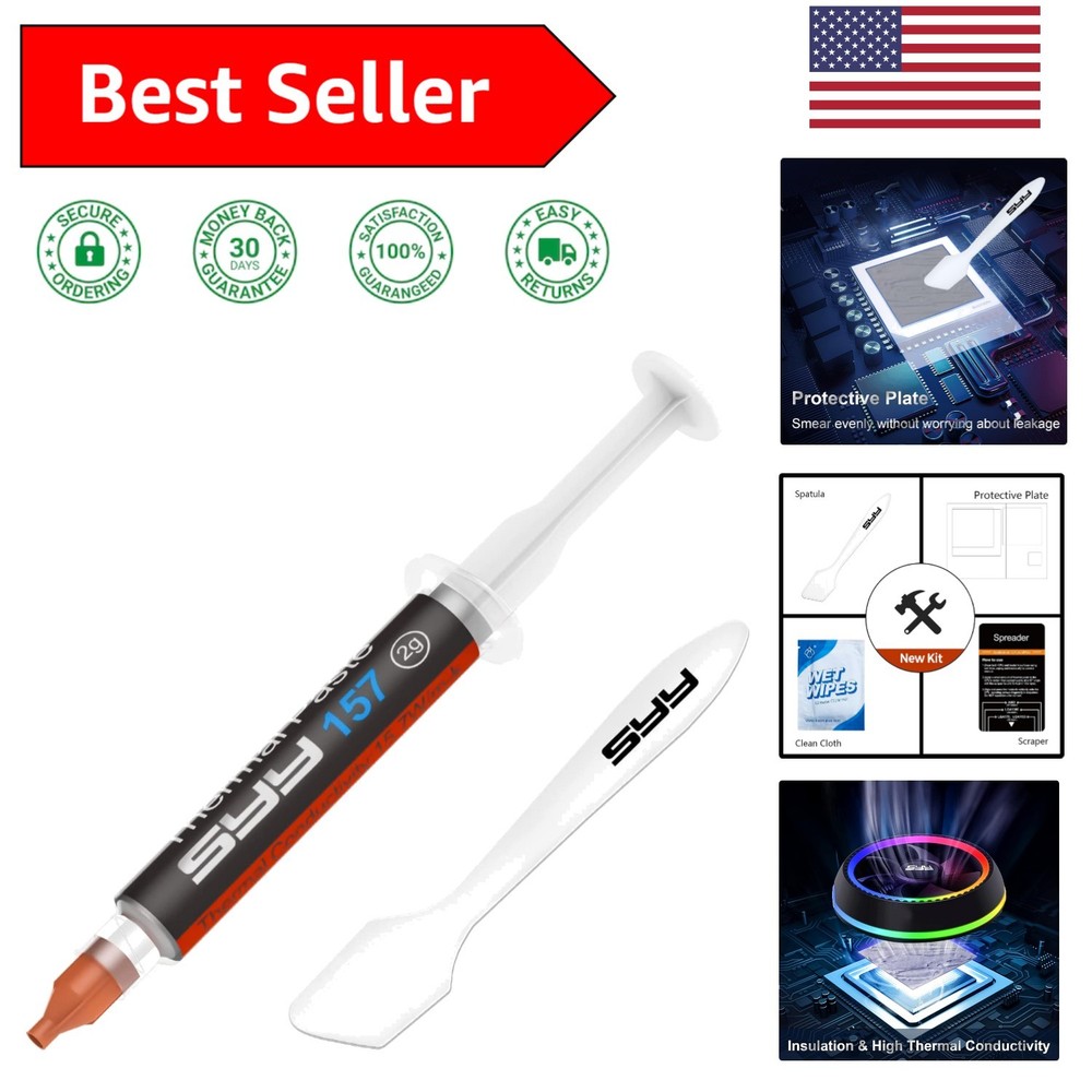 Effortless 2g Thermal Paste - Enhanced Cooling for All Major CPU and GPU Sockets