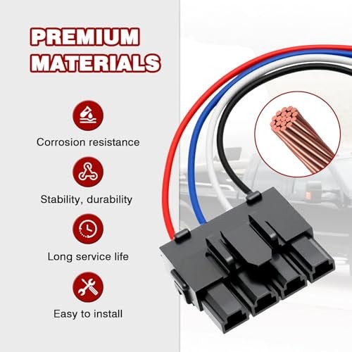 Brake Controller Wiring Harness Connector Pigtail,Universal Fit, Replace for