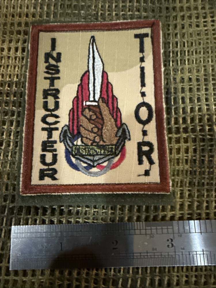 French Foreign Legion 2 Rep Instructeur TIOR Commando Patch -desert