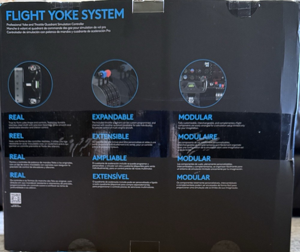 Logitech Flight Yoke System Professional Yoke & Throttle Quadrant Controller